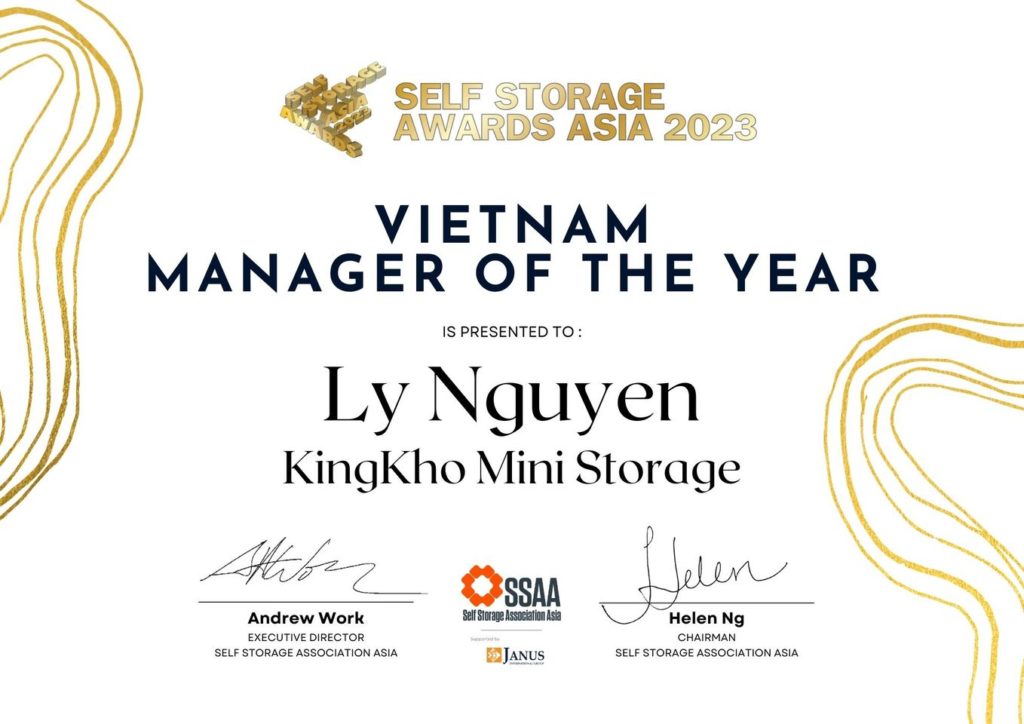 self storage manager of the year - Vietnam 2023