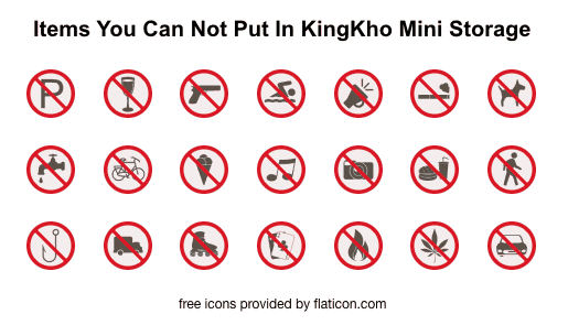 items not allowed in KingKho mini storage Hanoi